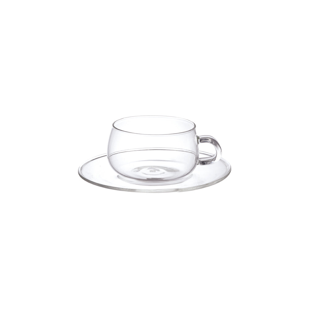 UNITEA (2 Set) Cup & Saucer 230ml Glass